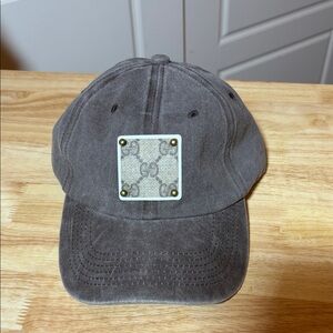 Upcycled Hat with Authentic Gucci Patch